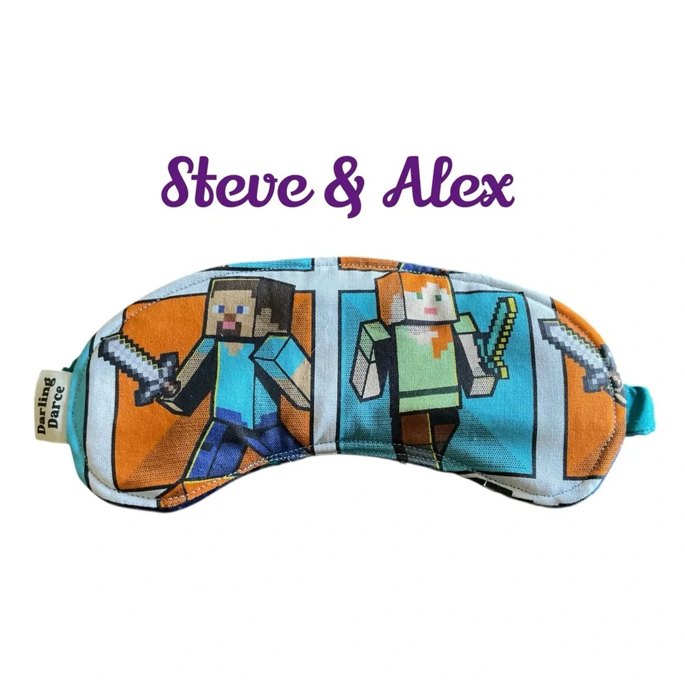 Minecraft Kids Sleep Mask - Blue and Orange
